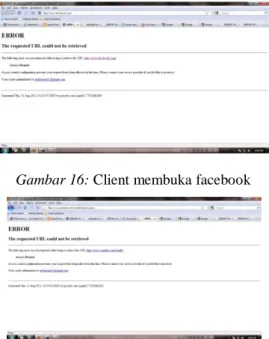 Gambar 16: Client membuka facebook 