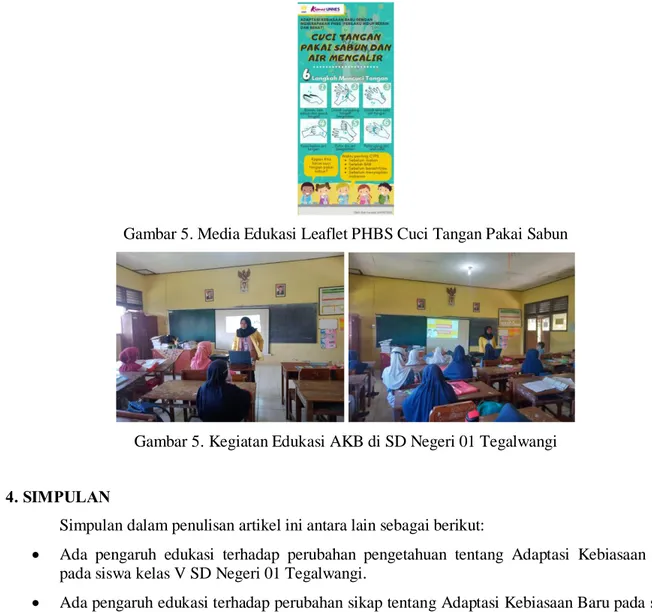 Gambar 5. Media Edukasi Leaflet PHBS Cuci Tangan Pakai Sabun 