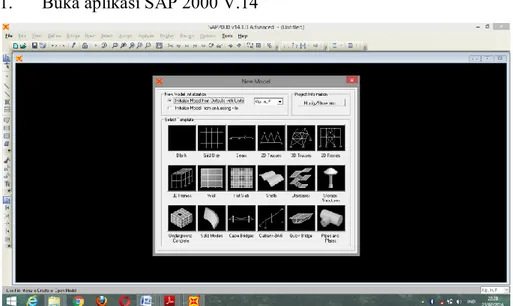 Gambar 2.2 Tampak Program SAP2000 V.14 