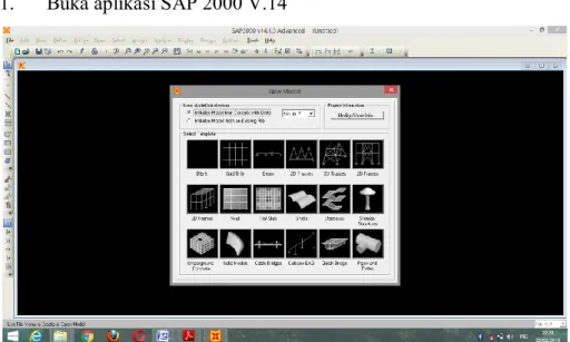 Gambar 2.2 Tampak Program SAP2000 V.14 