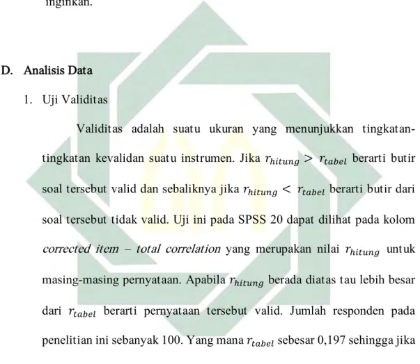 Tabel 4.13 Hasil Uji Validitas Label Syariah  No.  Variabel Label 