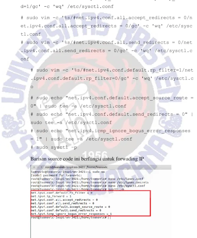 Gambar 2.8. source code forwading IP. 