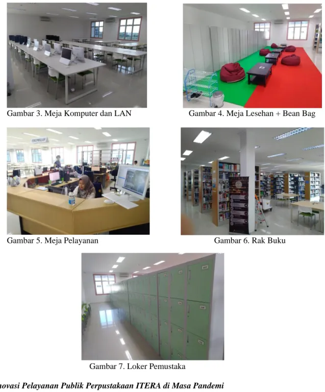Gambar 3. Meja Komputer dan LAN                        Gambar 4. Meja Lesehan + Bean Bag 