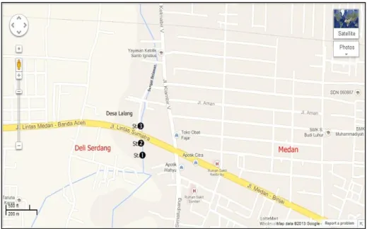 Gambar 1. Peta Lokasi Penelitian menggunakan  surber  net  di  semua 