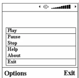 Gambar 4 Pilihan pada menu Options bila ada list dan status play 