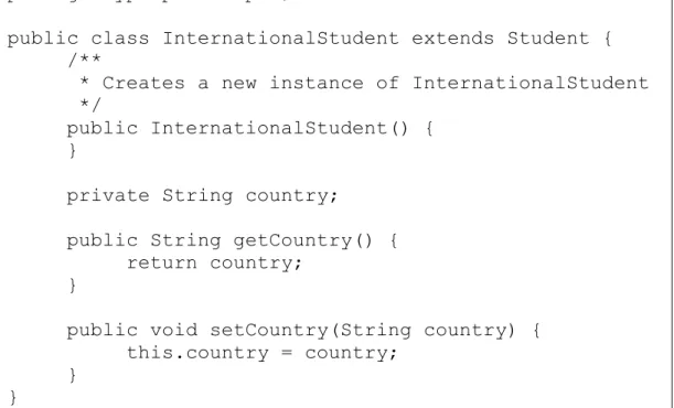 Tabel 3 Class InternationalStudent 
