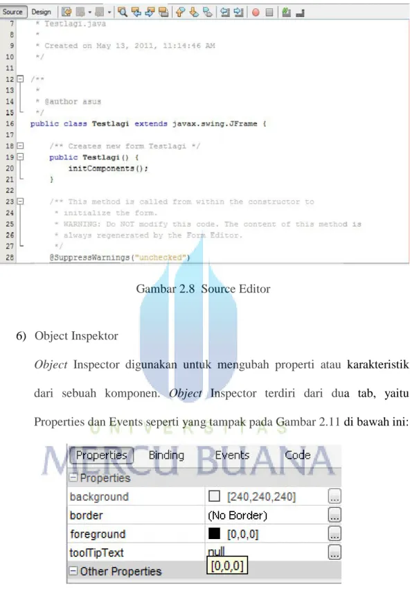 Gambar 2.8  Source Editor     