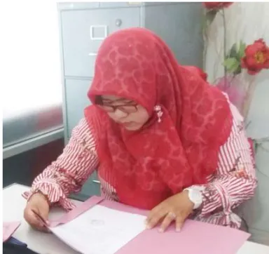 Foto 3. Wawancara dengan Ibu Siti Nasiah, selaku Agency Manager  PT. Prudential Kota Metro  