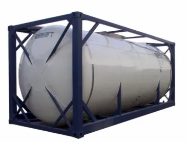 Gambar 2.7 Tank container (Gurning et al, 2007) 