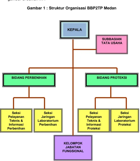 Gambar 1 : Struktur Organisasi BBP2TP Medan 