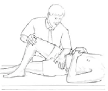 Gambar 2-5  : Prosedur MET dengan posisi hip fleksi 60 0 , adduksi, dan  knee fleksi 90 0
