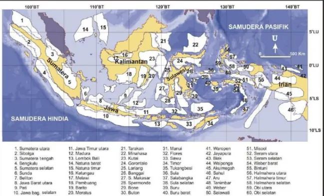 Gambar 2 Cekungan Sedimen di Indonesia (IAGI, 1985)