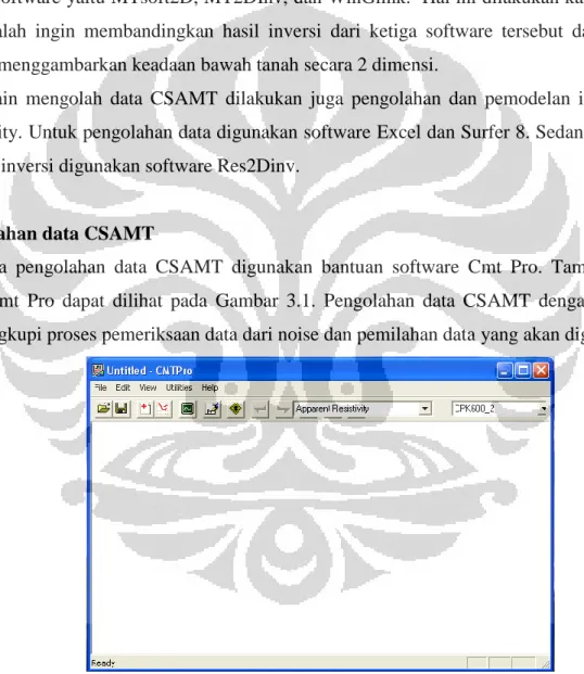 Gambar 3.1. Tampilan awal software Cmt Pro 