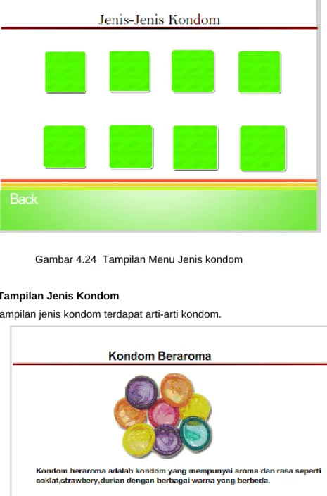 Gambar 4.25 Tampilan Menu jenis kondom   