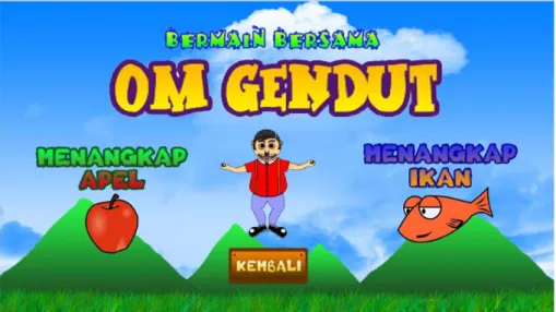 Gambar 4.15 Manual Program Halaman Menu Pilihan Game  d.  Tampilan Menu Game Menangkap Apel 