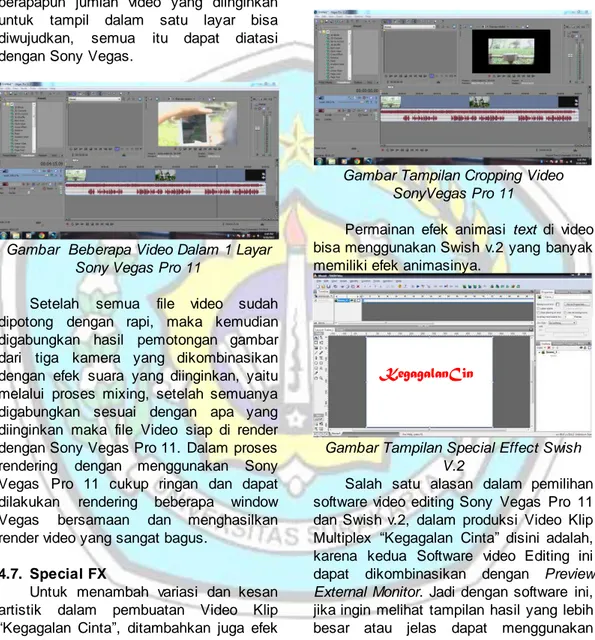 Gambar  Beberapa Video Dalam 1 Layar  Sony Vegas Pro 11 