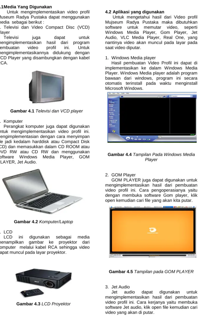 Gambar 4.1 Televisi dan VCD player 