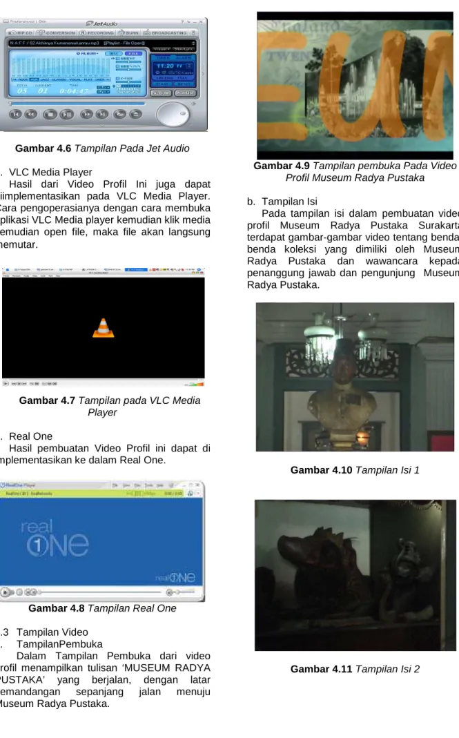 Gambar 4.7 Tampilan pada VLC Media  Player 
