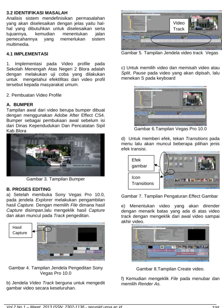 Gambar 3. Tampilan Bumper  B. PROSES EDITING 
