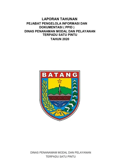 LAPORAN TAHUNAN PEJABAT PENGELOLA INFORMASI DAN DOKUMENTASI ( PPID ...