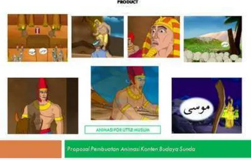 Gambar 1.1 : Buku dan Film Animasi, cerita Nabi Musa dan Firaun 