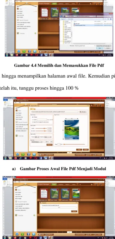 Gambar 4.5 Proses Mengubah File Pdf Menjadi Modul Elektronik 