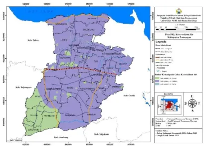 Gambar 4 Peta Analisis SKL Ketersediaan Air Kabupaten Lamongan Tahun 2020  5)  Satuan Kemampuan Lahan Terhadap Erosi 