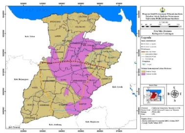 Gambar 6 Peta Analisis SKL Drainase Kabupaten Lamongan Tahun 2020  7)  Satuan Kemampuan Lahan Pembuangan Limbah 