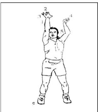 Gambar 3. One Hand Set Shoot  Fase follow throungh                       (Hal Wissel, 2000:49) 