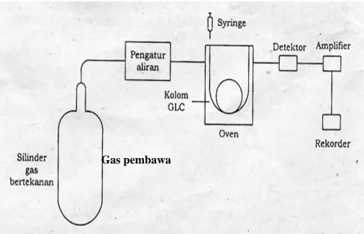 Gambar 9. Alat Kromatografi Gas  (Adnan, 1997) 