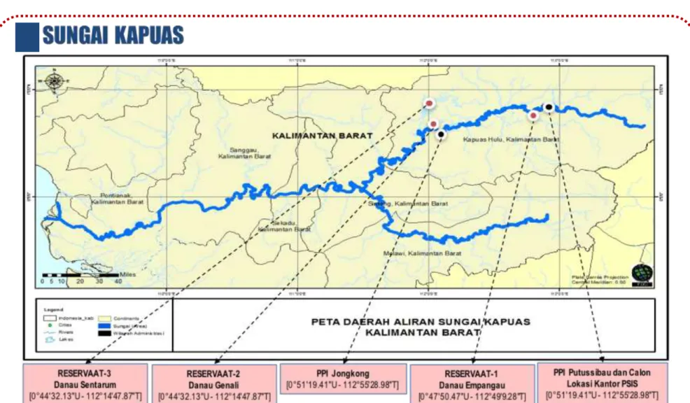 Ilustrasi pemetaan lokasi Kantor PSIS dan TPI Sungai Kapuas