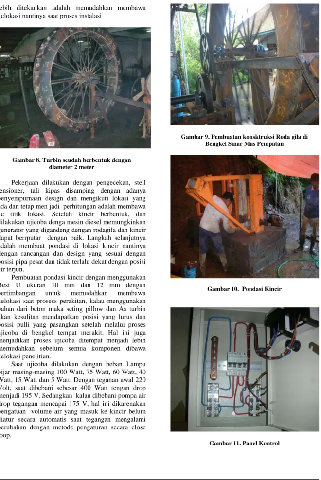 Gambar 9. Pembuatan konsktruksi Roda gila di  Bengkel Sinar Mas Pempatan 