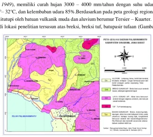 Gambar 2. Peta Geologi daerah penelitian 