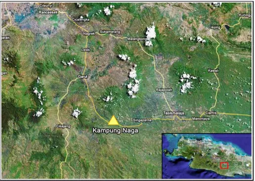 Gambar 3.1 Peta citra lokasi Kampung Naga