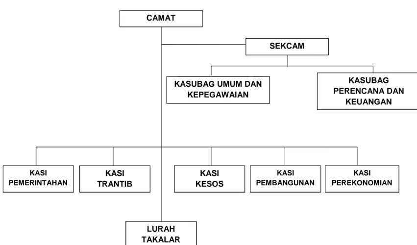 Gambar 4.1. Struktur Organisasi Kantor Kecamatan Mappakasunggu