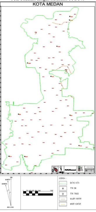 Gambar 8. Peta Undulasi Kota Medan dengan Refrensi TTG 540 