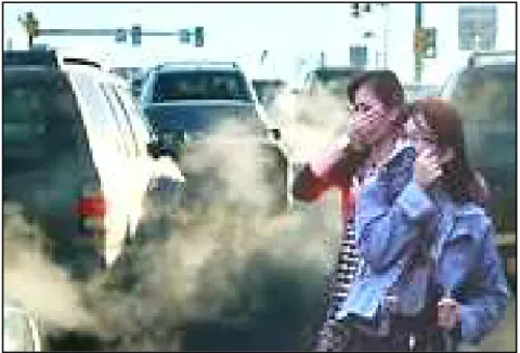 Gambar 2. Pencemaran udara oleh gas emisi kendaraan ganggu kesehatan Kota Madiun  