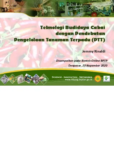 Teknologi Budidaya Cabai Dengan Pendekatan Pengelolaan Tanaman Terpadu ...