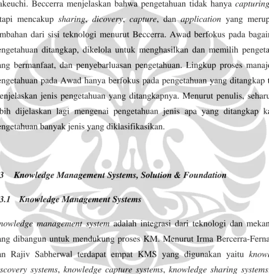 Tabel 2.2 Integrasi KM Proses dan Mekanisme serta Teknologi   KM Process  KM Subprocess  KM 
