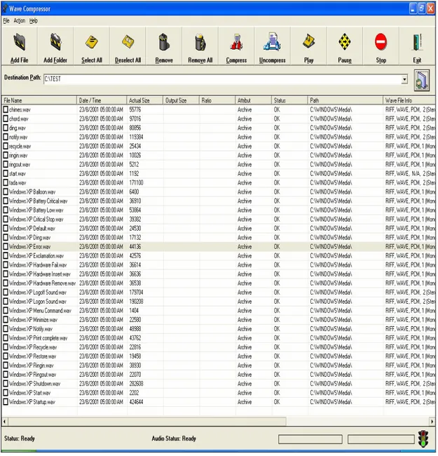 Gambar 4.4   List  File Wave Dalam Program