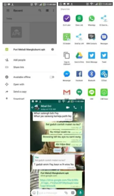 Gambar 5.11 Link download aplikasi 