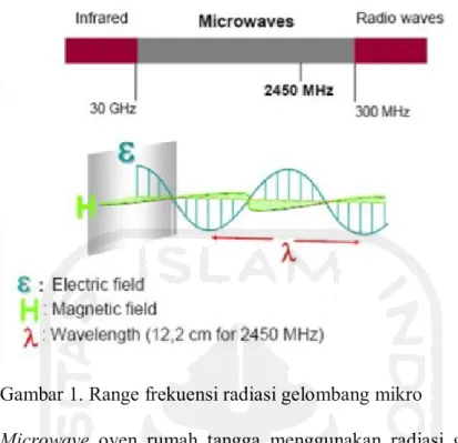 Gambar 1. Range frekuensi radiasi gelombang mikro 