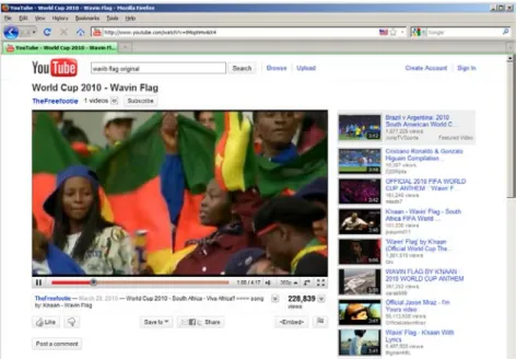 Gambar streaming video pada Youtube 