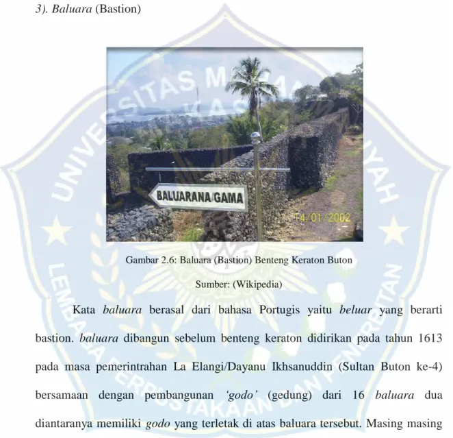 Gambar 2.6: Baluara (Bastion) Benteng Keraton Buton  Sumber: (Wikipedia) 