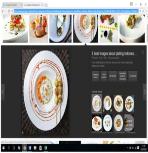 Gambar 1: Contoh Food Art atau Food Presentation (Bubur Ayam/ Chicken Porridge) Source: https://www.google.co.id/search?q=example+of+food+art+tra ditional+culinary&amp;source=lnms&amp;tbm=isch&amp;sa=X&amp;ved=0ahUKEwie3 ru_tYrVAhVLMo8KHT_ACtsQ_AUICigB&amp