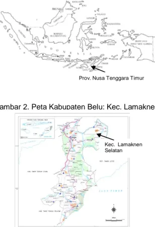Gambar 2. Peta Kabupaten Belu: Kec. Lamaknen  Selatan