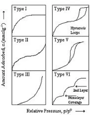 Gambar 2.11 Grafik klasifikasi isoterm adsorpsi [13] 