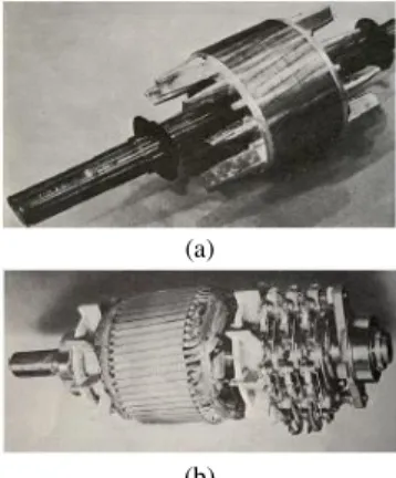 Gambar motor induksi tipe slip-ring dan tipe sangkar tupai  dapat dilihat pada Gambar 1