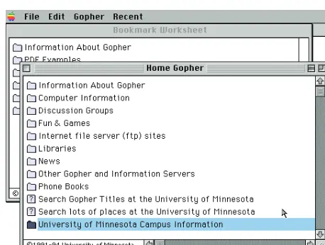 Gambar 2.16  Layanan gopher dari Universitas Minnesota.