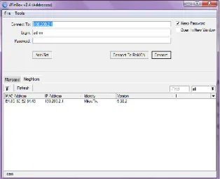 Gambar 3.2 Login Winbox 